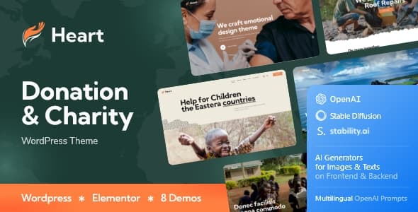 Heart - Donation & NGO Charity WordPress Theme
