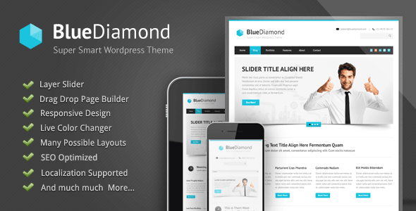 Blue Diamond - Responsive Corporate WordPress screenshot