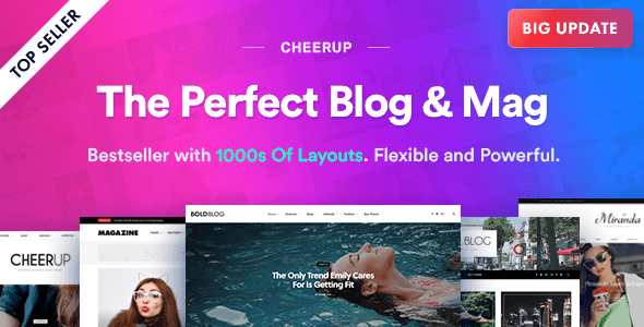 CheerUp - Food, Blog & Magazine for WordPress screenshot
