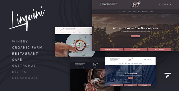 Linguini — Restaurant WordPress Theme screenshot