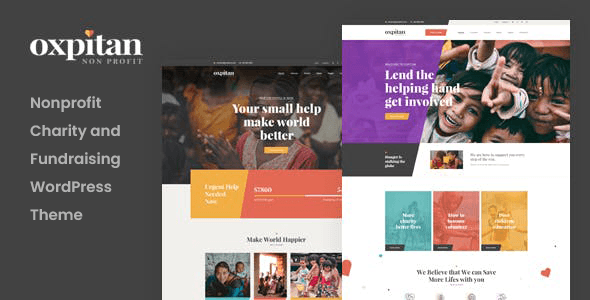 Oxpitan - Nonprofit Charity WordPress Theme screenshot