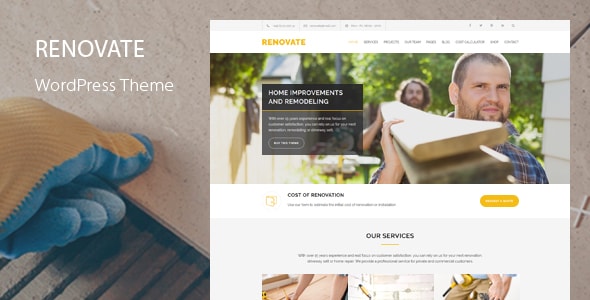 Renovate - Construction WordPress Theme screenshot