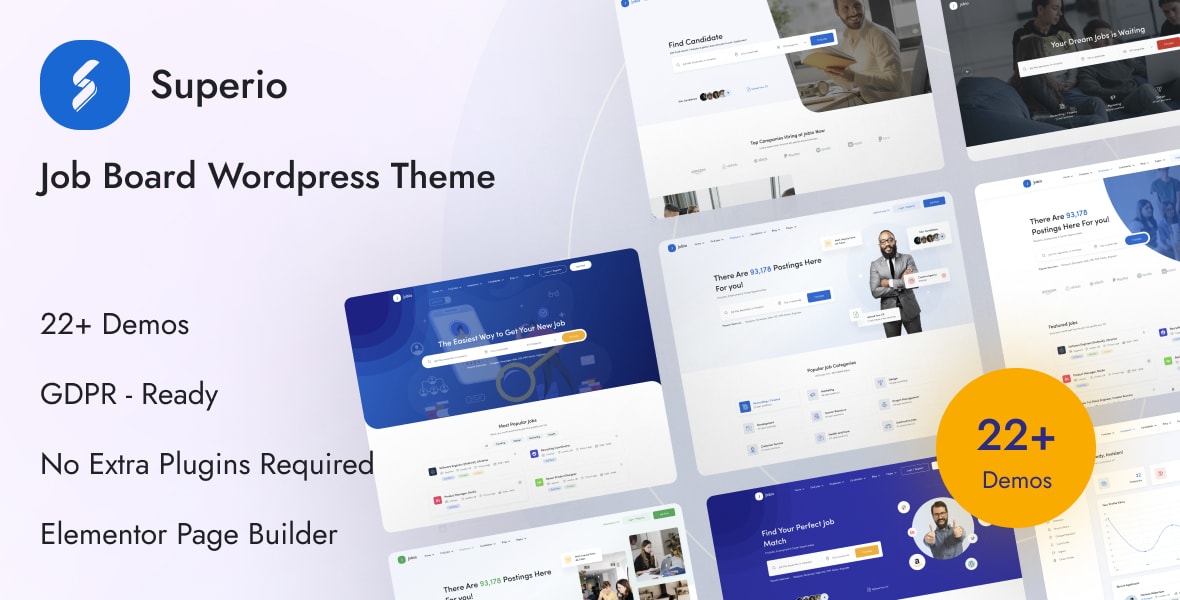 Superio – Job Board WordPress Theme screenshot