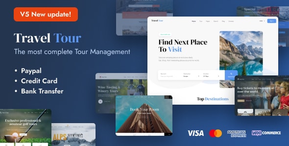 Travel Tour - Travel Booking WordPress screenshot