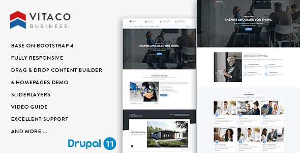Vitaco - Responsive Business Drupal 11.3 Theme