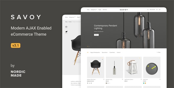 Savoy - Minimalist AJAX WooCommerce Theme screenshot