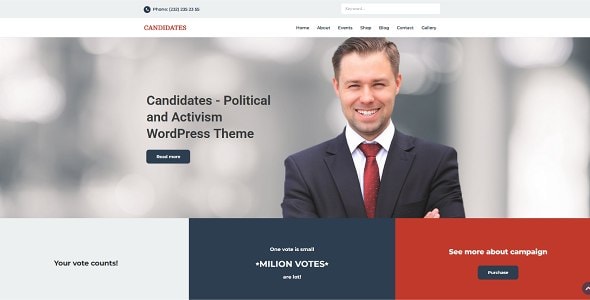 Candidates - Political and Activism WordPress Theme