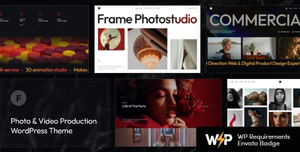 Frame - Photo & Video Production WordPress Theme + AI