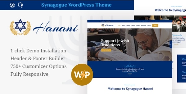 Hanani | Synagogue, Church & Jewish Temple WordPress Theme + RTL