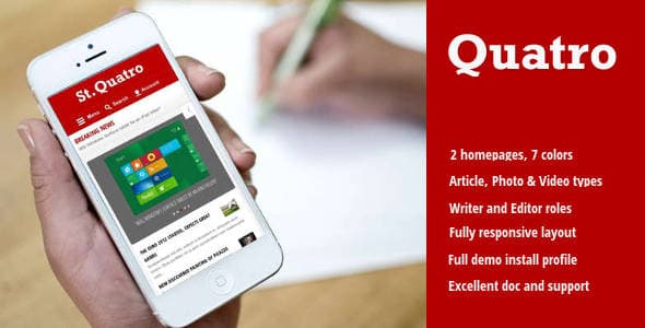 Quatro - News & Magazine Drupal 11 & 10 Theme